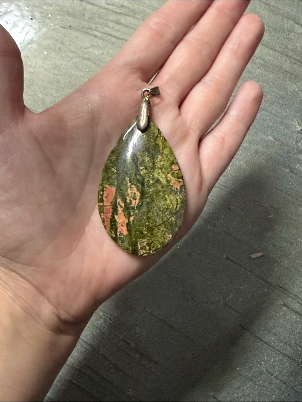 Unakite Jasper Necklace Pendant
